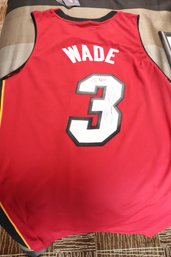 Miami NBA Number 3, Wade Signed Sports Jersey And Personalized.