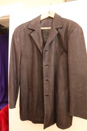 Dark Brown Perra Pelle Genuine Leather Jacket Size 48