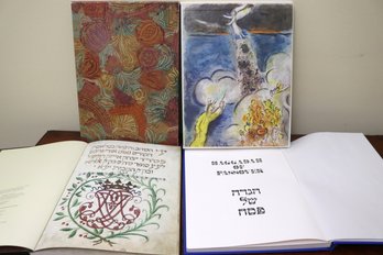 Haggadah Of Passover Books With Sleeves Include Chagall, Leon Amiel Publisher 1987 And The Copenhagen Haggadah