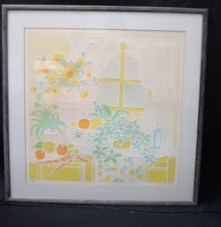 Limited Edition, 1970s Framed Still Life Lithograph By Edward Soker  9/300.