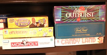 Collection Of Board Games Includes Operation, Outburst, Monopoly & Candyland