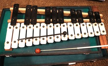 Vintage Table Top Xylophone With Case
