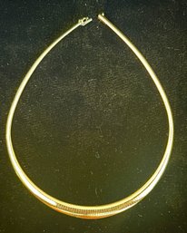 14K YG 15 INCH GRADUATING LINK NECKLACE - ITALY