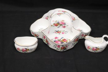 Chelson Chine Fine Bone Floral China Made In England Includes A Tray With Sugar And Creamer