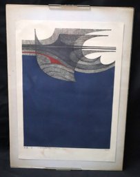 F. Fujita Signed Lithograph, Unframed. 51/100, Frame Not Included