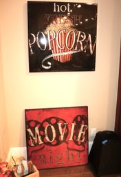 Hot Popcorn & Movie Night Prints By D. Valmaisier, Great For Your Home Theatre Decor, Purchased From Pier