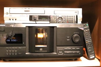 Sony Compact Disc Player CDP - CX235, Toshiba DVD Video Player/ VCR SD- V394 Includes Remotes