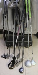 14 Vintage Golf Clubs Include Two Cobra Drivers, A Set Of Calloway, An Odyssey  Putter And More