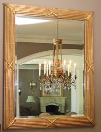 Gorgeous Wall Mirror With A Beveled Edge In A Gilded Finish Measures Approx 37 X 47.5 Inches