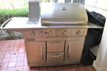 Kirkland Signature Stainless Steel Propane Gas Grill With Side Burners And Plenty Of Room For Storage