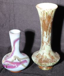 Vintage Handmade Pottery Vases, Including A Signed Piece By MEV 1983