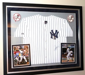 Alex Rodriguez Autographed Majestic Jersey With Photos - Photo File SY 12051899 & LR204888560 Mounted Mem