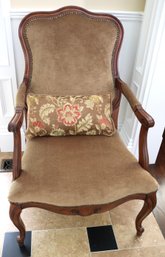 Dura Lee Fine Furniture With Nailhead Accents & A Brown Synthetic Fiber Upholstery