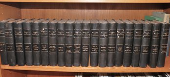 Set Of 20 Antique Leather-bound Volumes Of Works Of Shakespeare Copyright 1909
