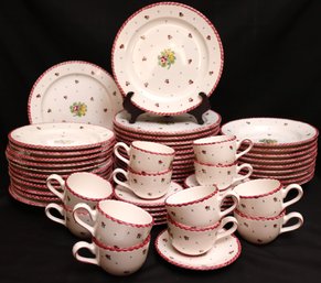 Rare And Coveted Gmnuder Austria Biedermeier Set Of Hand Painted Dishes