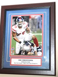 NY Giants Osi Umenyiora Defensive End Autographed Photo File NFL 00295748340