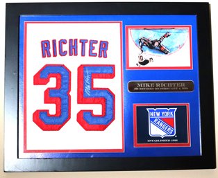 NYR Rangers # 35 Mike Richter Autographed In Frame