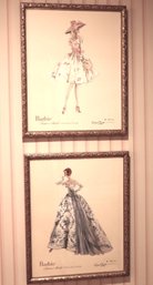 Two Robert Best Barbie Fashion Model Collection Limited Edition Prints Signed Numbered & Framed