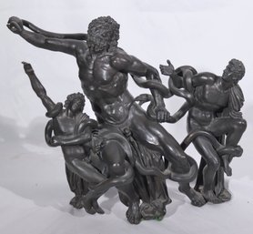 Amazing Antique Early 20th Century Bronze Statue / Sculpture Of Laocoon And His Sons.