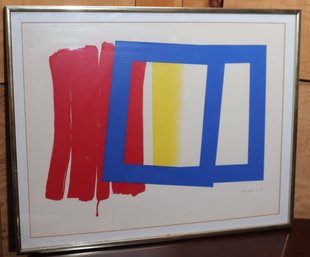 Rita Alima Colorful Geometric Lithograph Signed And Dated