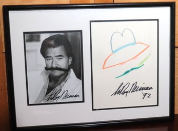 LeRoy Neiman Photograph With Signed Self-portrait