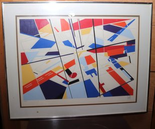 Colorful Abstract Expressionist Limited-edition Lithograph, Pencil Signed By Artist