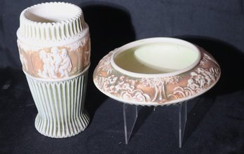 Vintage Vase With Cherub Accents