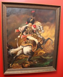The Charging Chasseur, Reproduction Oil Painting Signed, Smiegowski 70.