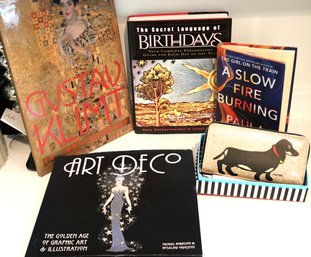 Collection Of Books Includes Art Deco, The Secret Language Of Birthdays & Marc Tetro Hand Bag