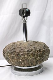 Mid- Century, Modern Chiseled Granite Table Lamp