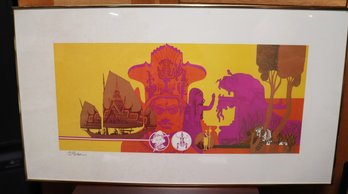 Bob Peak Signed 1960s Era Pop Art Illustration With Southeast Asian Themes.