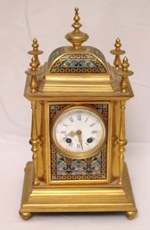 Superb Quality Antique Tiffany & Co. Gilt Bronze Champleve French Mantle Clock