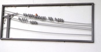 Metal Framed Birds On A Wire Decor 46 Inches X 18 Inches