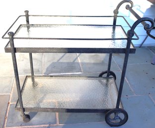 Outdoor Cast Aluminum Serving Cart
