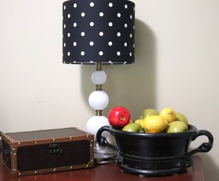 Table Lamp, Decorative Centerpiece Piece Basket & Decorative Box