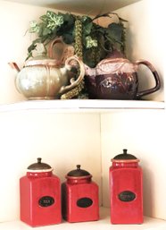 Home Decor Includes Decorative Collection Of Canisters & More As Pictured