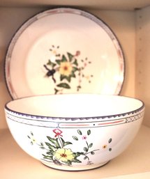Lisbon Hand Painted In Portugal For Tiffany & Co Bowl & Plate
