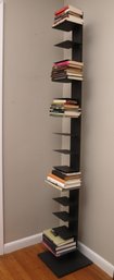 Contemporary Metal Book Skeleton With Removable Adjustable Shelves.