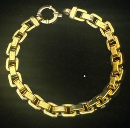18k YG Heavy 8 Inch Box Link Bracelet