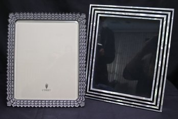 Lobjet Art Deco Style Picture Frame And Striped Mother Of Pearl Frame.