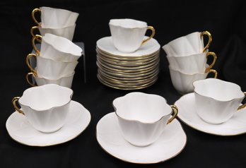 Shelley Fine Bone China England Including 12 Cups And Saucers