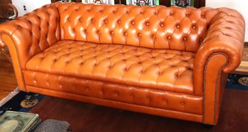 Leather Style Quality Chesterfield Sofa