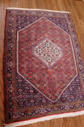 Fine Persian Handwoven Carpet Measures Approx 64 X 44 Inches