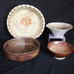 Assorted Vintage Handmade Ceramic Pottery Bowls, Most Are Signed.