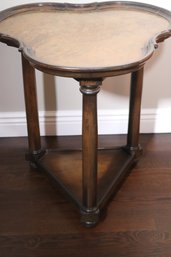 Vintage Wood Butlers Table With A Veneer Top