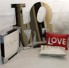 Whole Lotta Love Going On With Mirrored LOVE Sign, 2 Pillows & Print