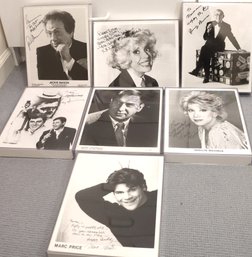 Autographed 8x10 Photos Carol Burnett, Jackie Mason, Marc Price, Jerry Lewis, George Burns, Marylin Michaels A