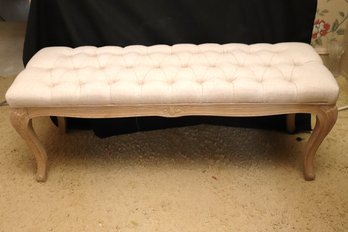 Country French Style Upholstered/tufted Bed Side Bench