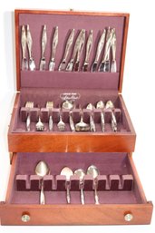Flatware Set By Reed & Barton With Mirrorstele Finish In Original Box