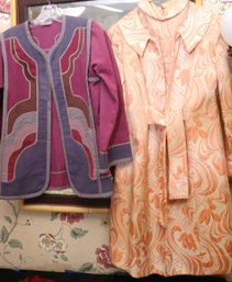 Custom Vintage Dress And Coat Approximate Size 2/4 Small, G. Girvin Earthy Western Vibes Purple Jacket 2/4, Co